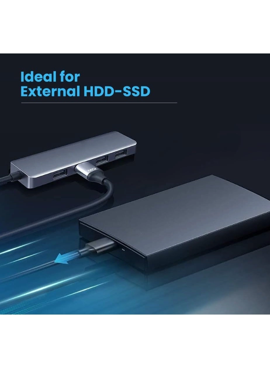 Type C + USB 4 Port USB 3.0 HUB