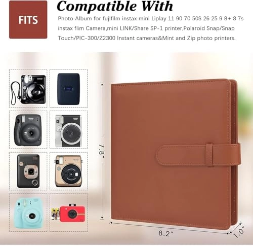 2x3" 256 Pockets PU Leather Photo Album