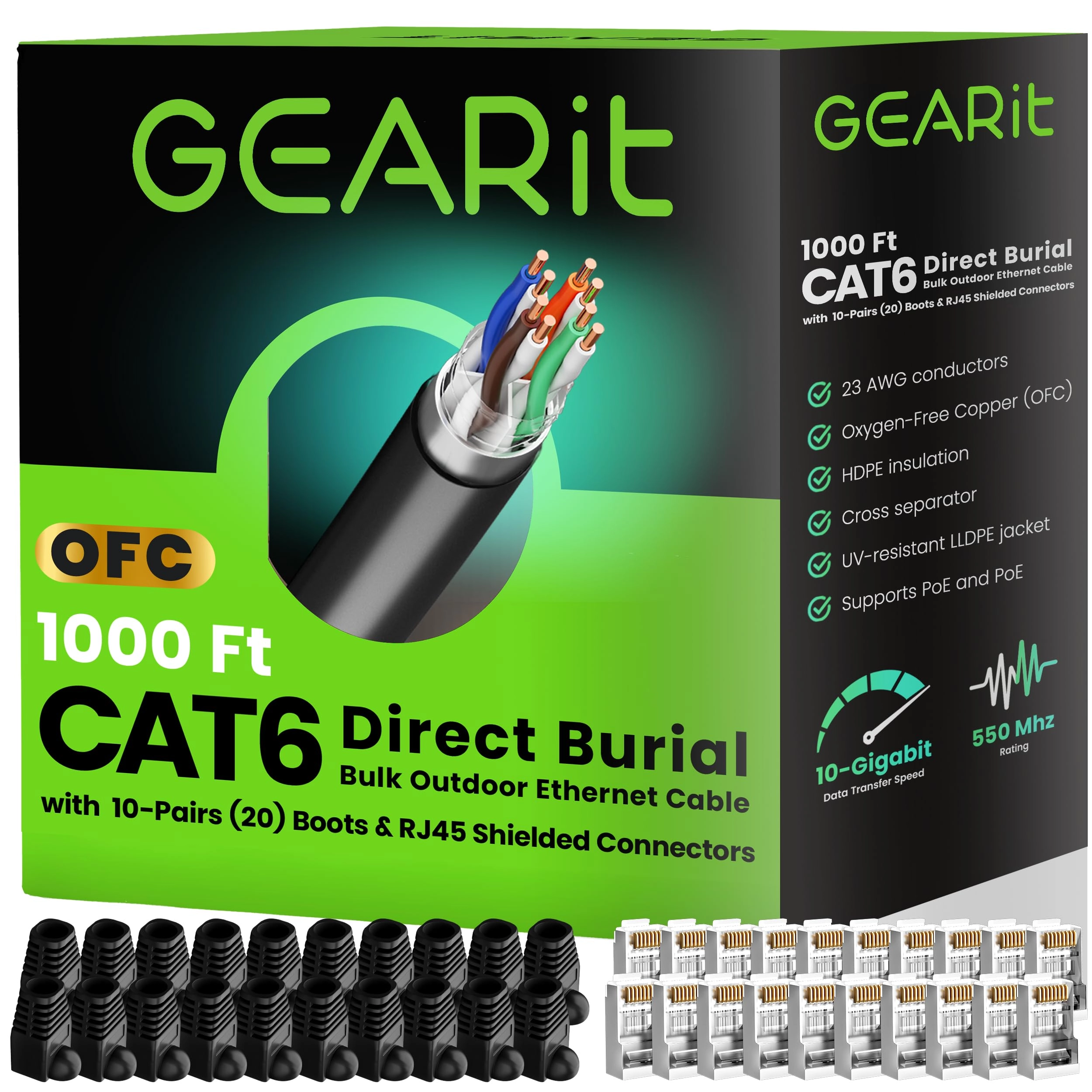 GEARit GI-CAT6-OUT-LDPE - 1000 Feet