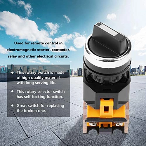 LA38-20X3 - 3 Position Rotary Switch 1 NC 2 NO 10A