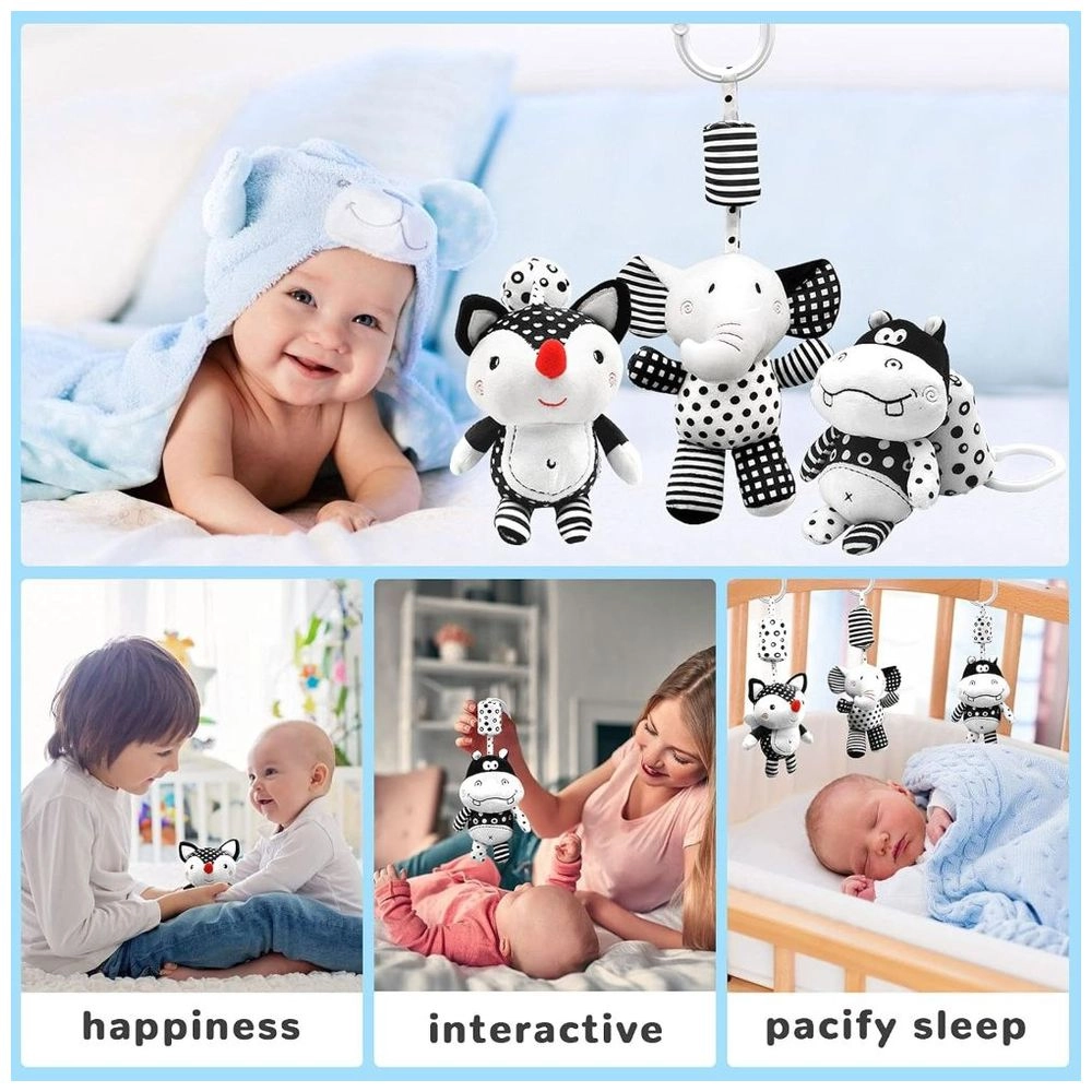 Baby Stroller Plush Hanging Mobile Rattle Toy - Suitable for 3 months and above