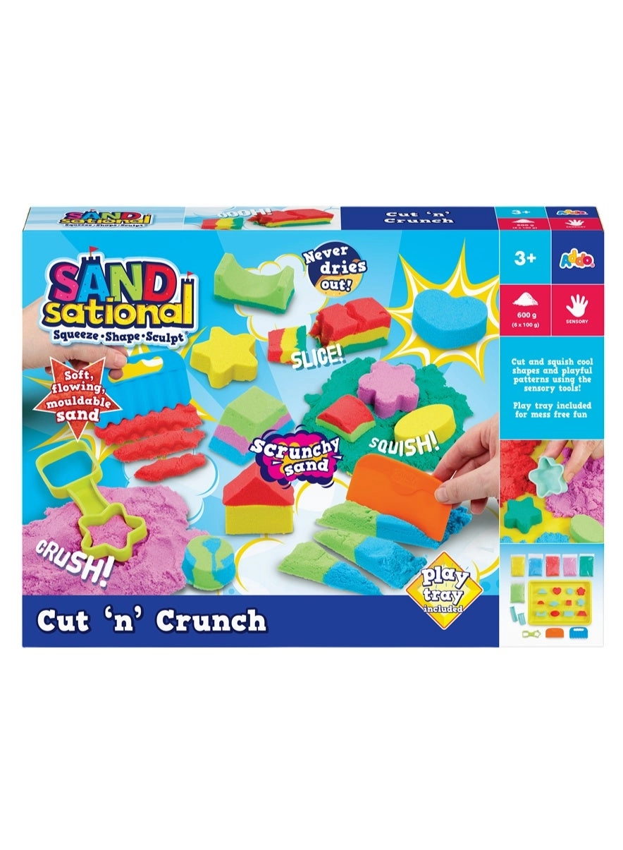 SANDsational Cut N Crunch - Sand Playset 6×100g coloured sand