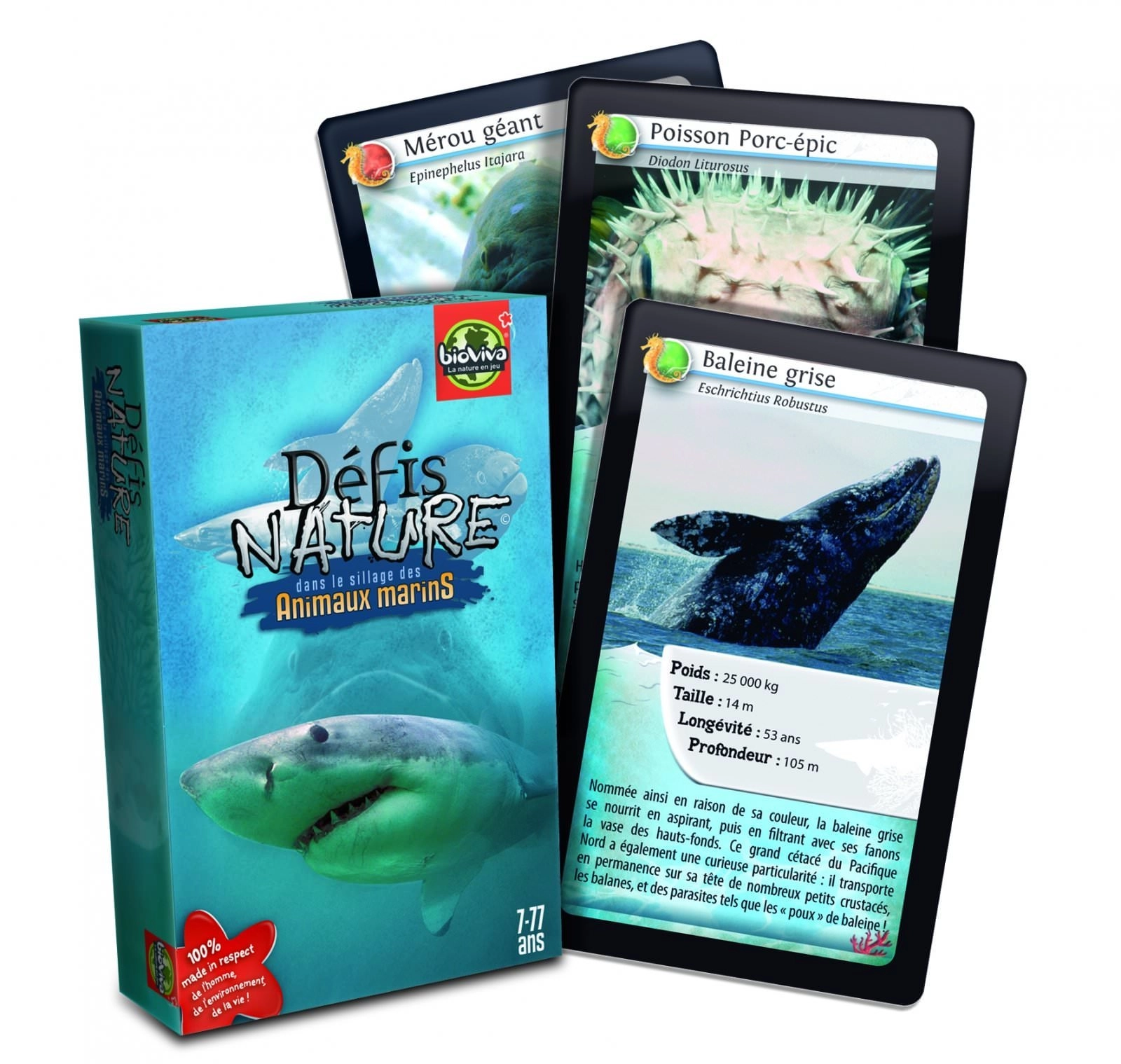 Bioviva Nature Challenges Marine Animals - Card Game (French)