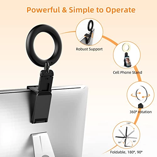 Desk Ring Light - 5-inch LED Stand Phone Holder
