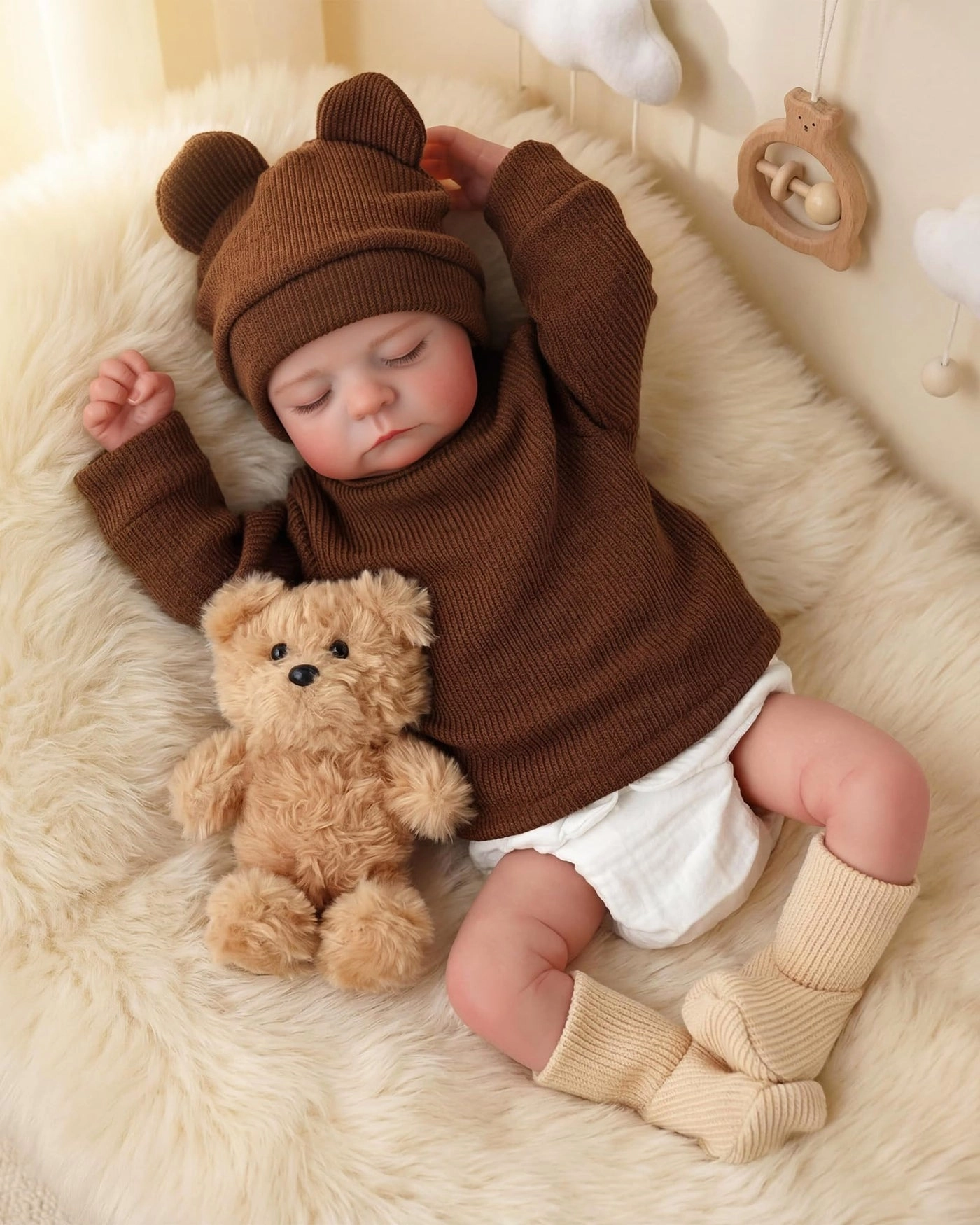 Reborn Baby Doll - 17-Inch Soft Cloth Body Sleeping Ages 3+