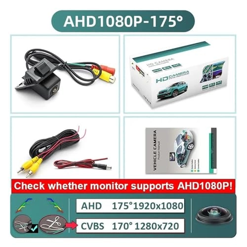 Wide View Vehicle Back up Camera - Night Vision Wire 1920x1080P