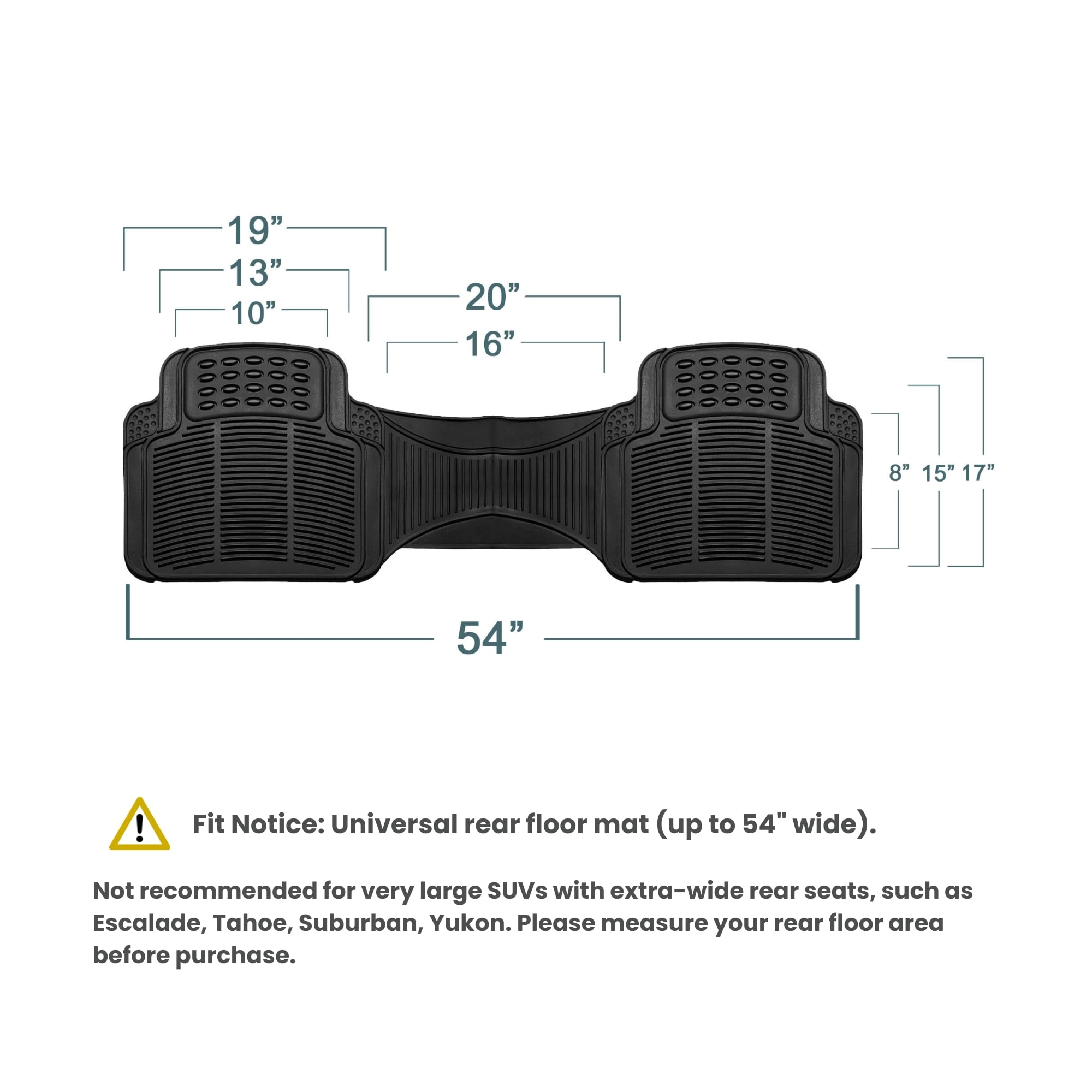 Climaproof Trimmable Non-Slip Vinyl Floor Mats - Universal Fit