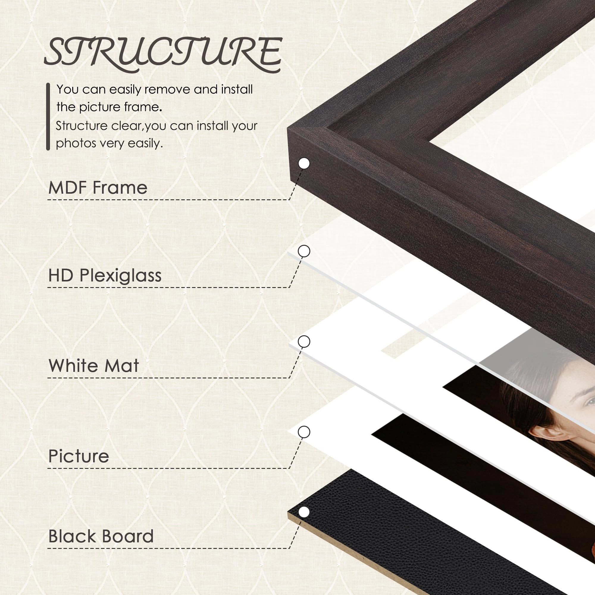 Double Picture Frame - 8x10 Two 4x6