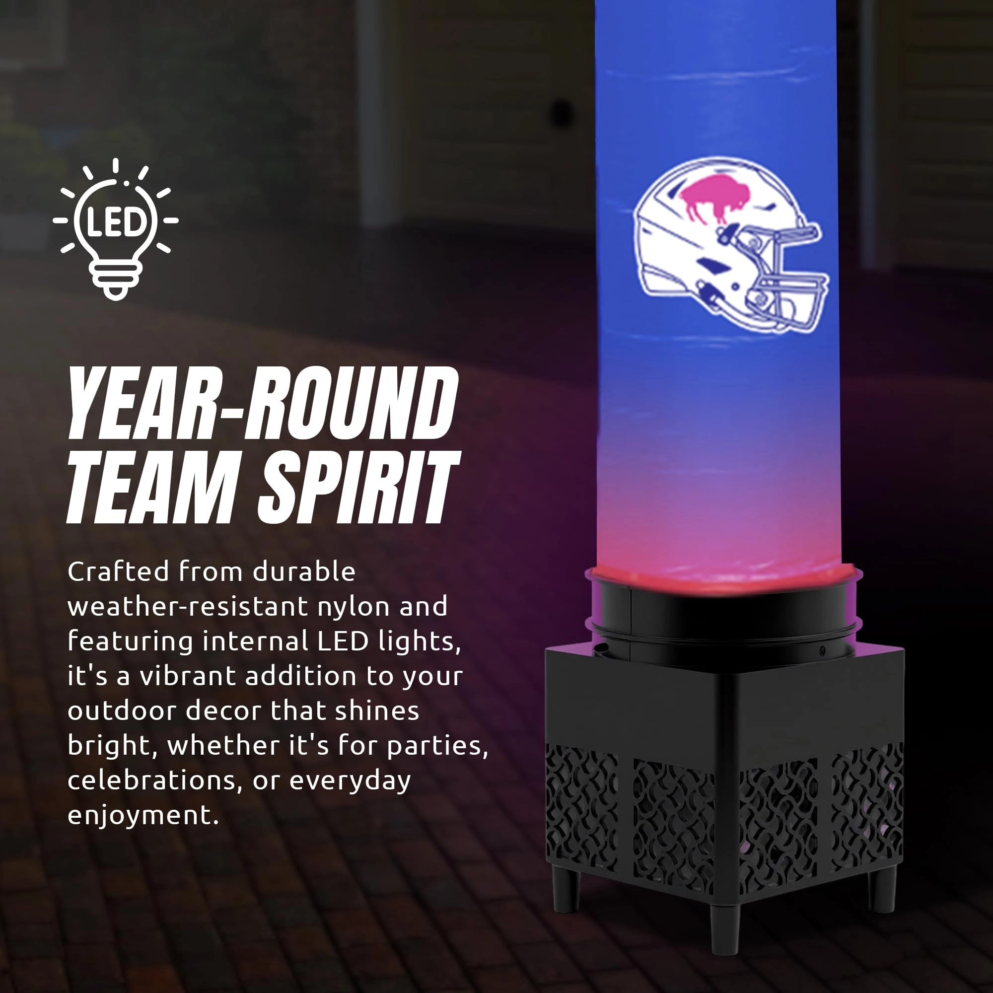 Crazy Sports Fan-Retro - 8 feet LED lights Built-in blower