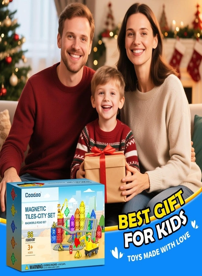 Magnetic Tiles - 2 Cranes Car