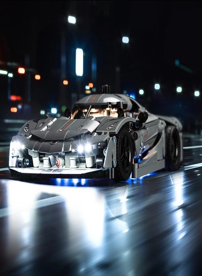 Brickshining LED Lighting Kit - Koenigsegg Jesko Absolut Grey Hypercar 42173