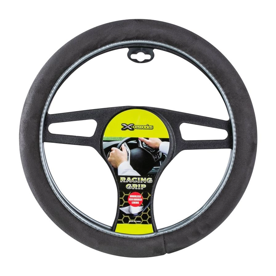 XCESSORIES Racing Grip Leather Steering Wheel Cover