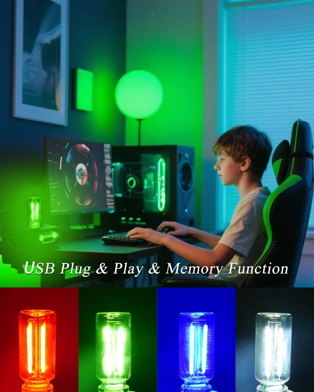 USB Night Light - Green