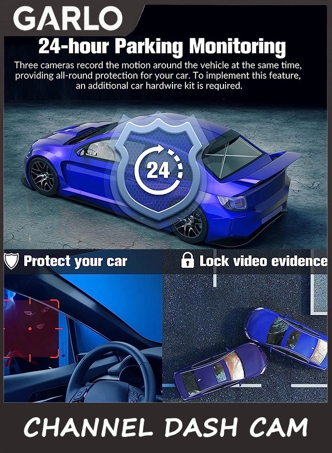 3 Channel Dash Cam - 1296P