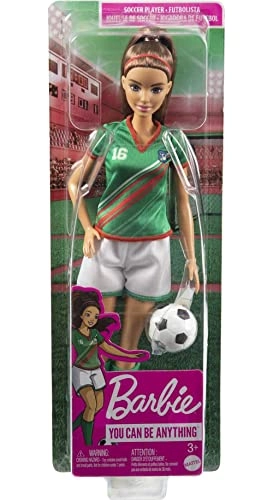 Barbie Soccer Fashion Doll - 11.5 in Brunette Ponytail Ages 3+