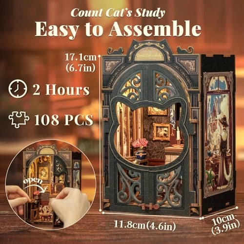 Book Nook Kit - Count Cat's Study