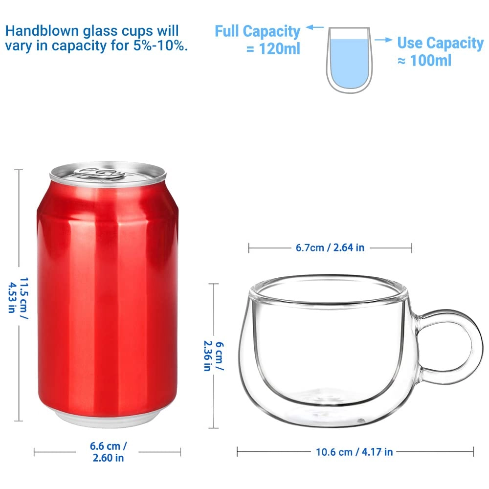 Glass Tumbler - 2 pcs - 120 ml