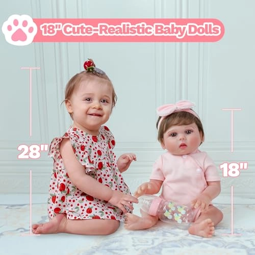 Lucy Reborn Baby Doll - 18 Inch Silicone Vinyl Cloth Body