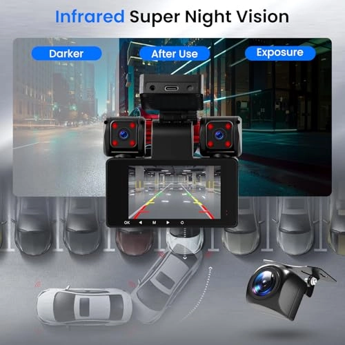 Car Dashcam - 2K 3x1080P