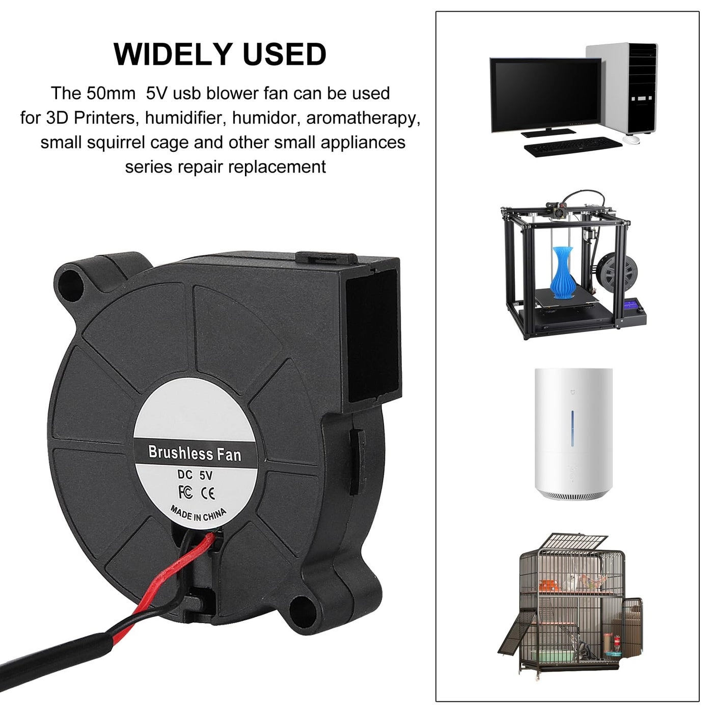 5015 USB Blower Fan - 50mm x 50mm x 15mm