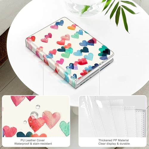 3.5x4.5" 64 Pockets Leather Photo Album