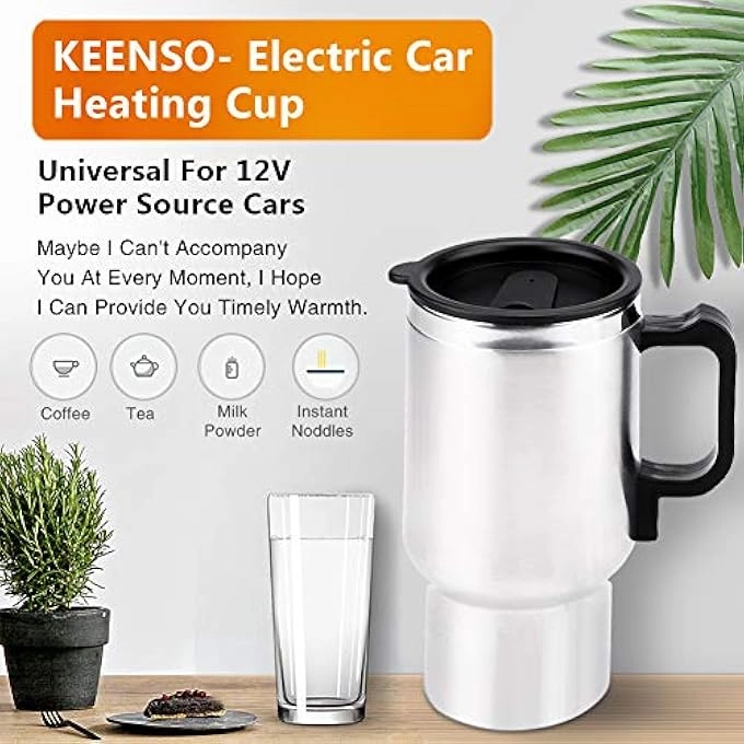 Stainless Steel Electric Heating Cup - 450ml