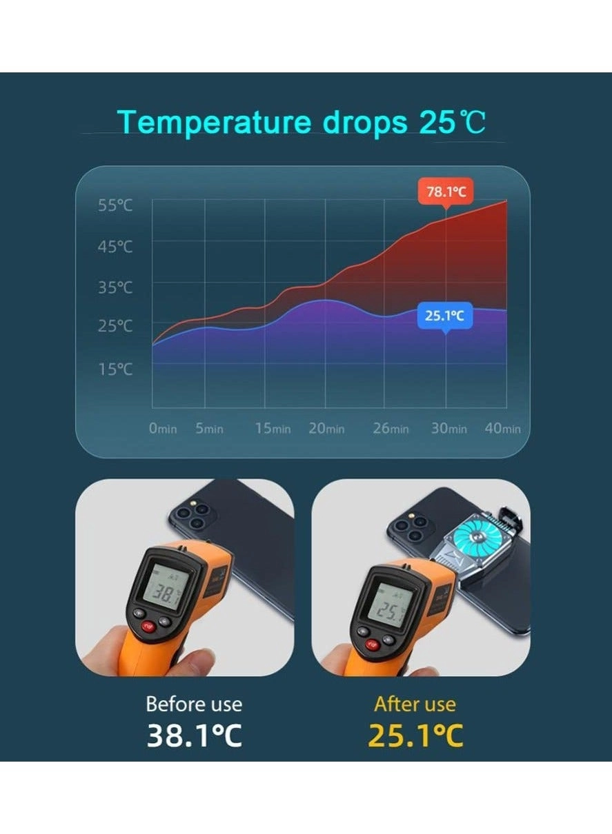 Universal Mini Mobile Phone Cooling Fan - 9-Blade USB Powered