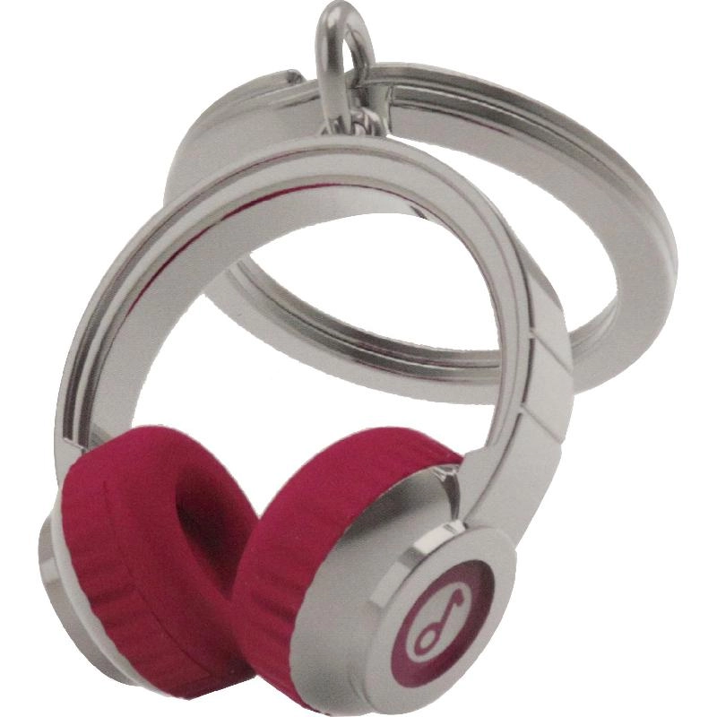 MTM-Gifts Headphone Keychain - Red Metal