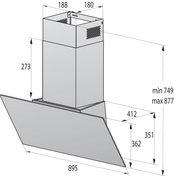 Built-In Inclined Chimney Hood