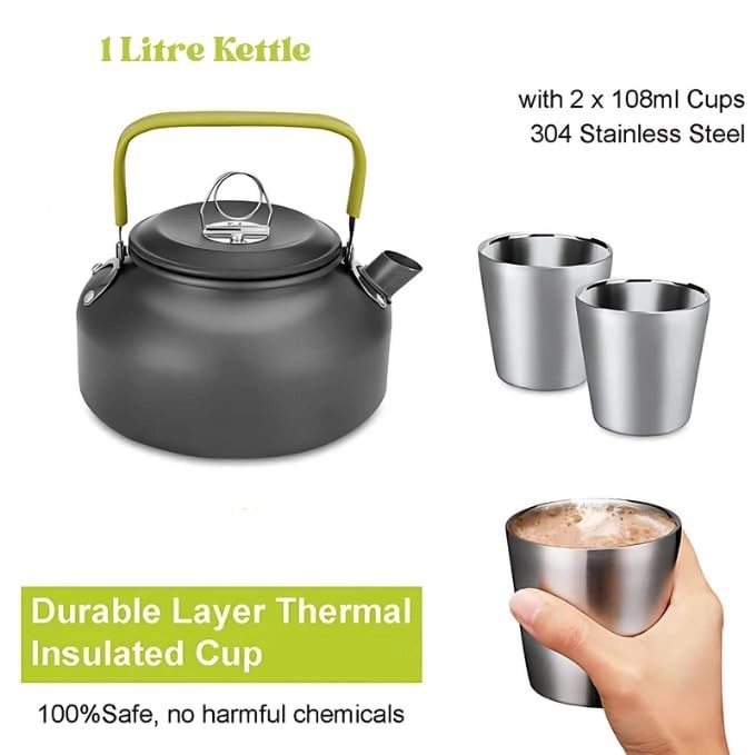 Camping Cooking Set - 15-piece 2 Litres
