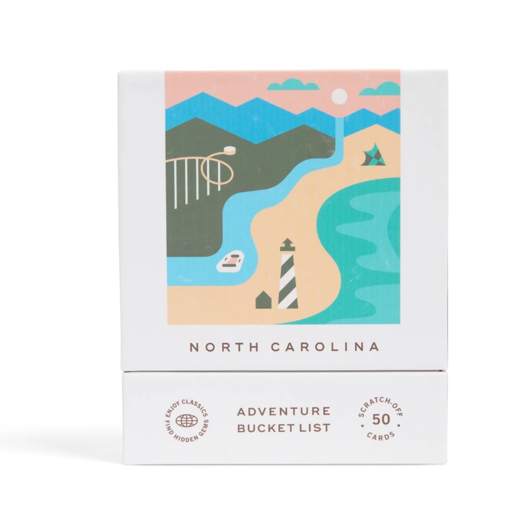 Reach International Outfitters North Carolina Adventure Bucket List - 50 Scratch Off Cards