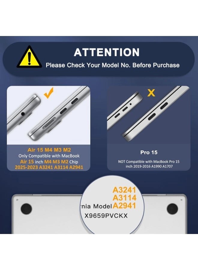 MacBook Air Case for 15-Inch Laptop (2023) - Hard Shell Folding Stand