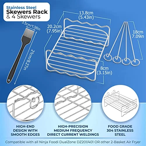 Air Fryer Accessories - Stainless Steel 6-Piece