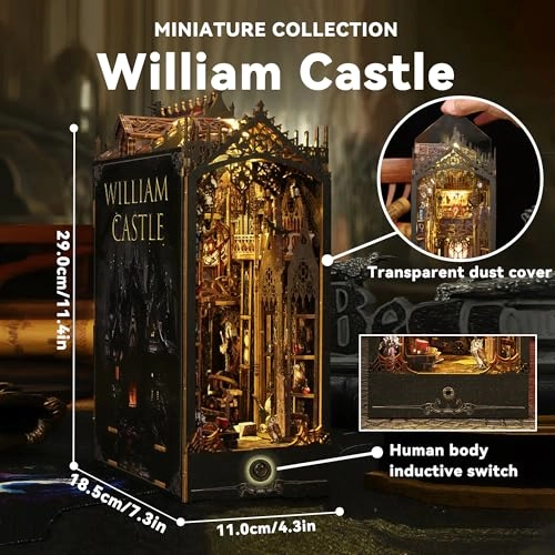 Book Nook - DIY Miniature Kit Sensor Led Light