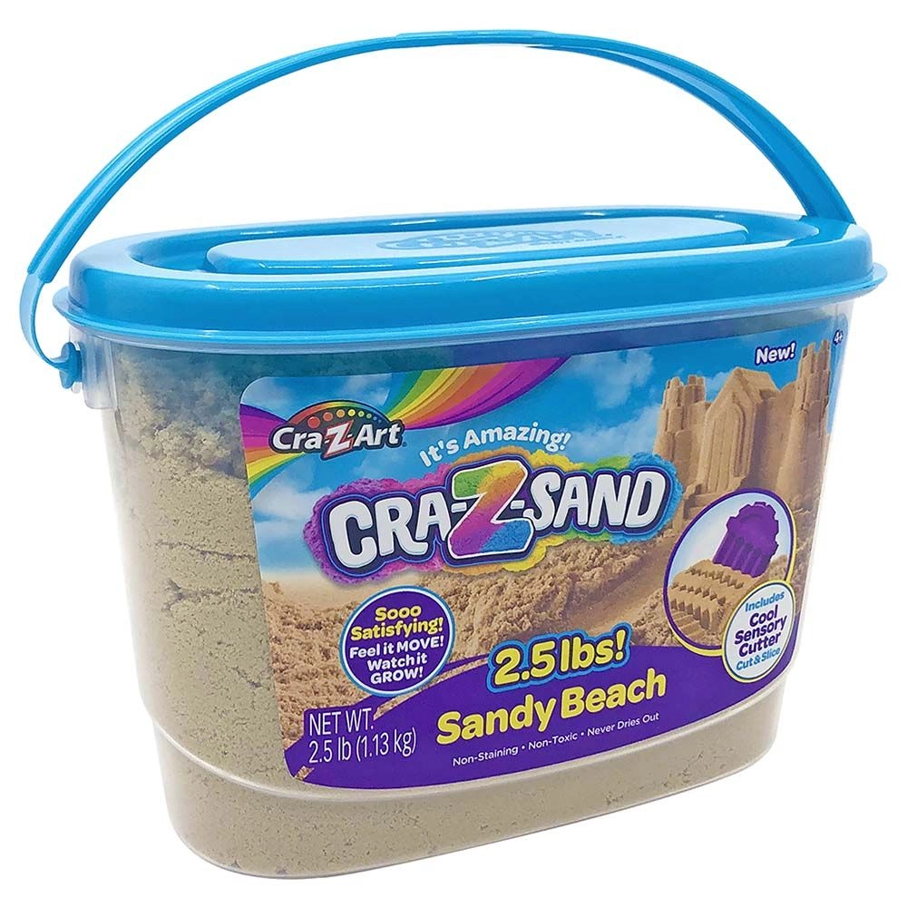 Cra-Z-Sand Sandy Beach Modeling Sand - 2.5 lbs cool sensory cutter