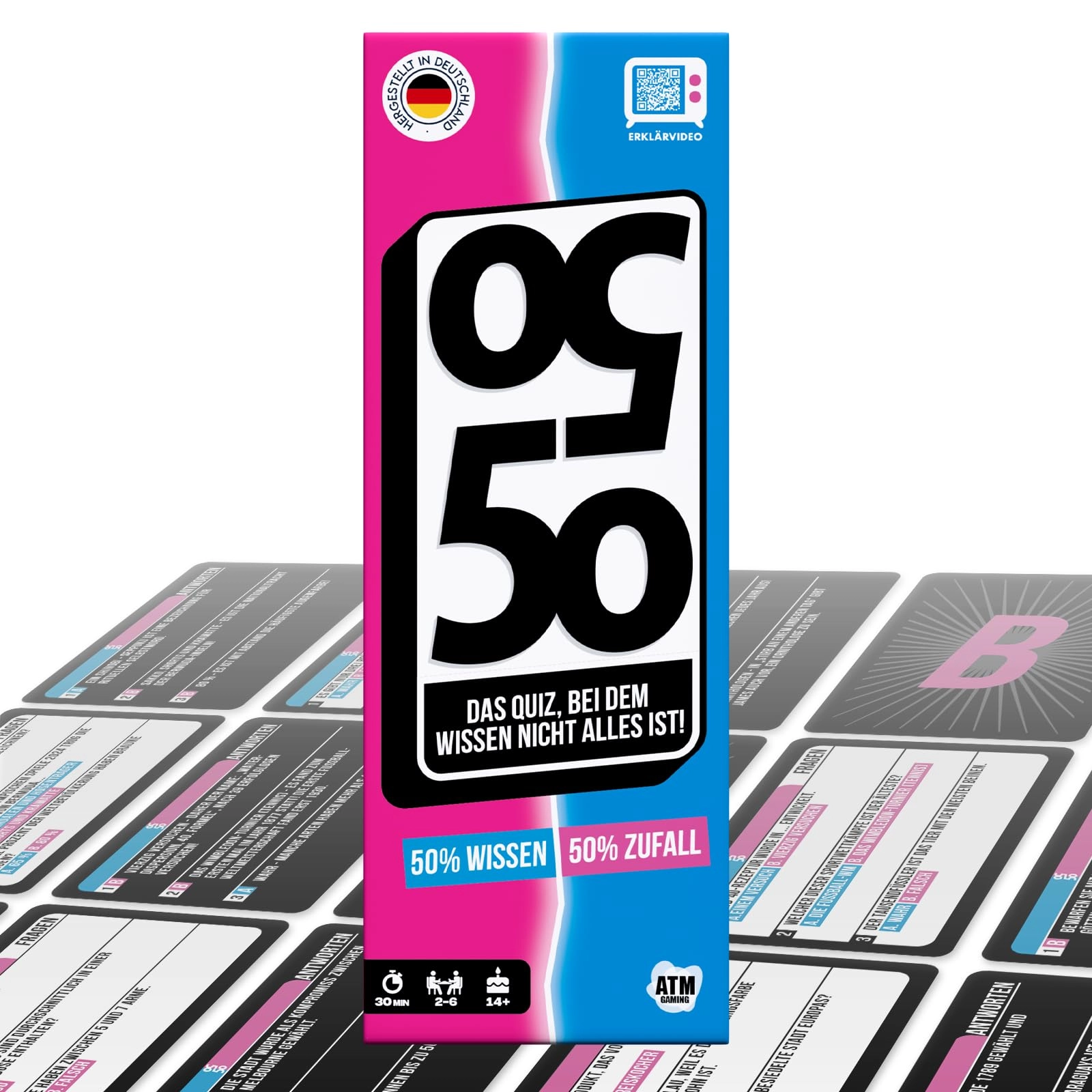 ATM Gaming 50/50 - Funny Quiz Game - Card Game (German)