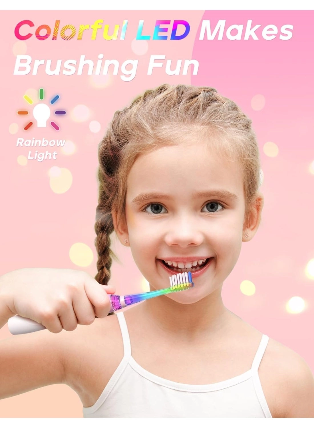 SG-2159 - 8 Soft Toothbrush Heads LED Light 2-Minute Timer