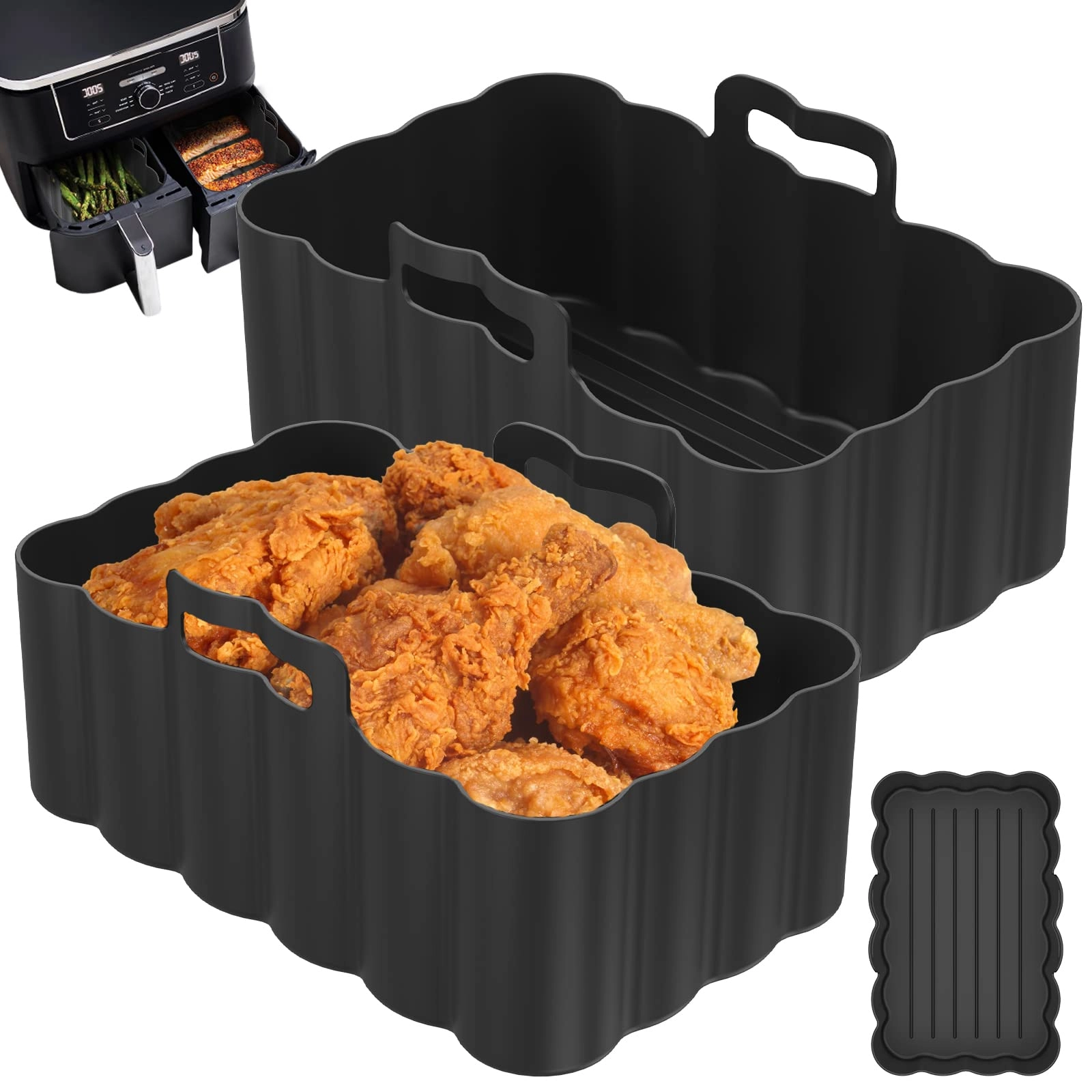 CLBTU Air Fryer Silicone Pot - silicone 2 Pcs