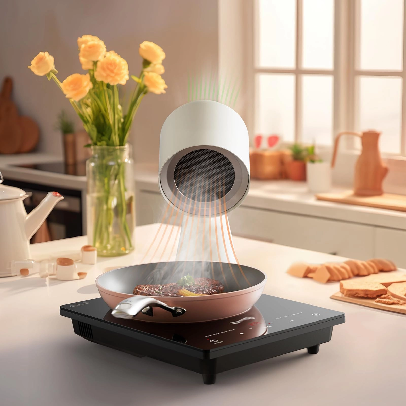 Desktop Cooker Hood - 3200 RPM Type-C White