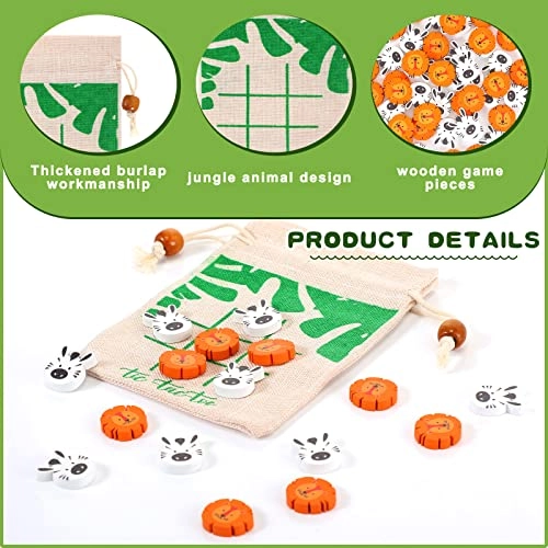 Jungle Animal Party Tic-tac-Toe Board Games - 360 pieces Kid