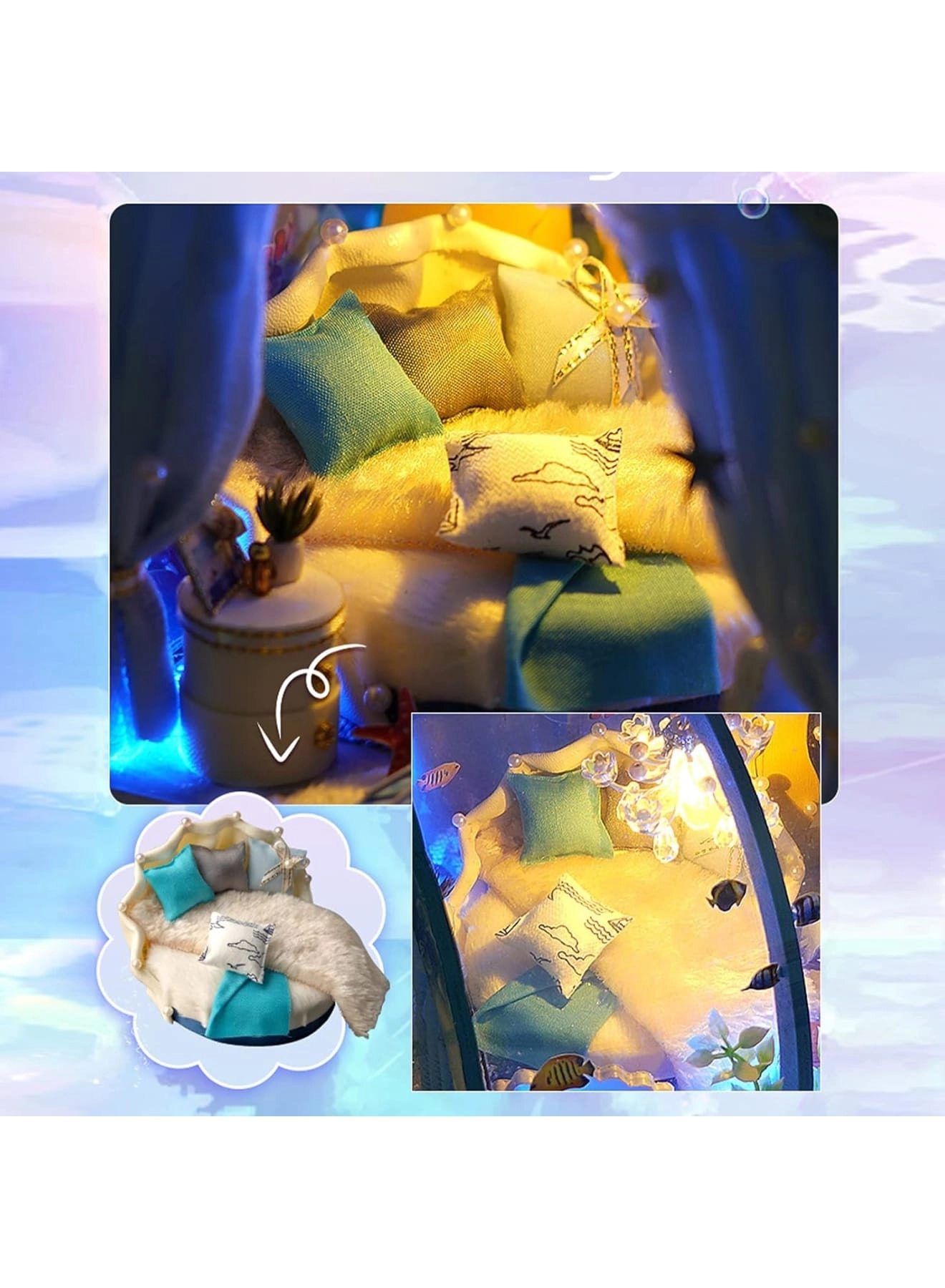 Miniature Dollhouse Kit - Mermaid Princess 1:24