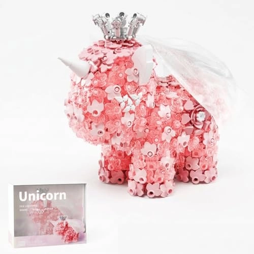 Unicorn Flower Building Blocks Set - Unicorn 1363pcs