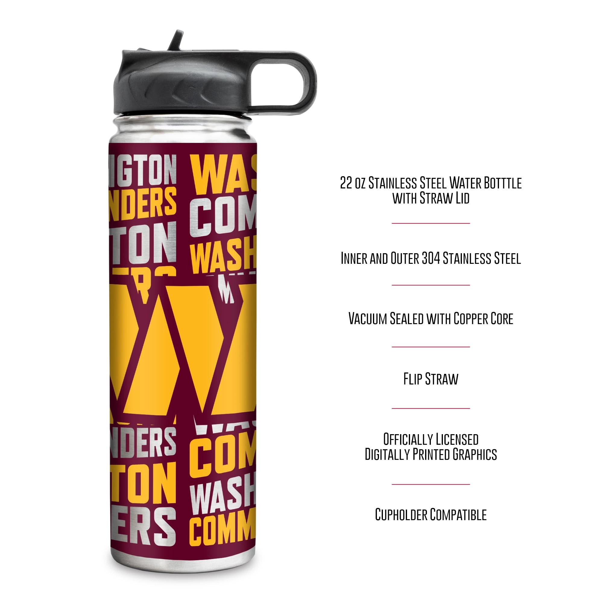 Stainless Steel NFL Football Tumbler - 650ml