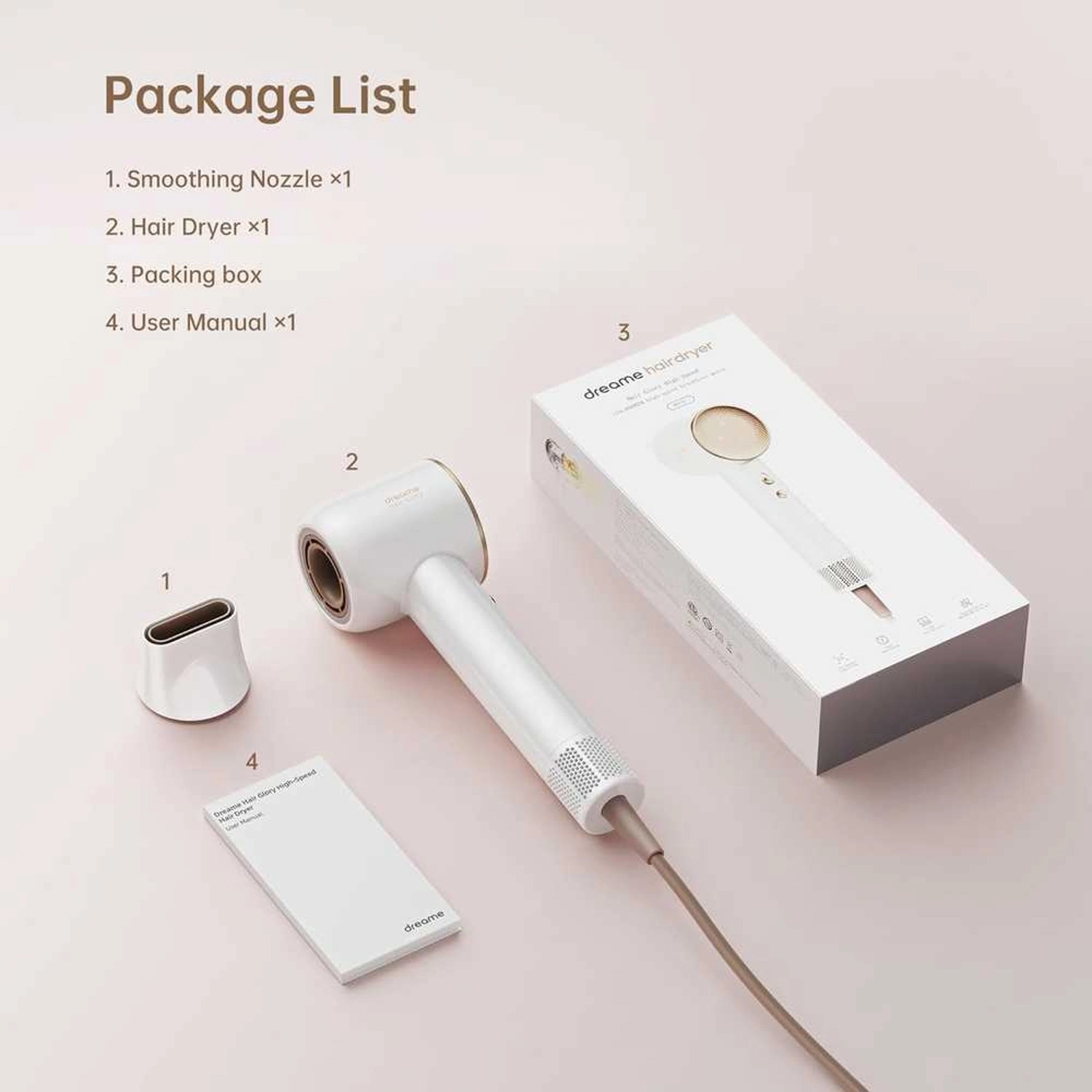 GLORY HAIR DRYER - 1600W 110000rpm 70m/s