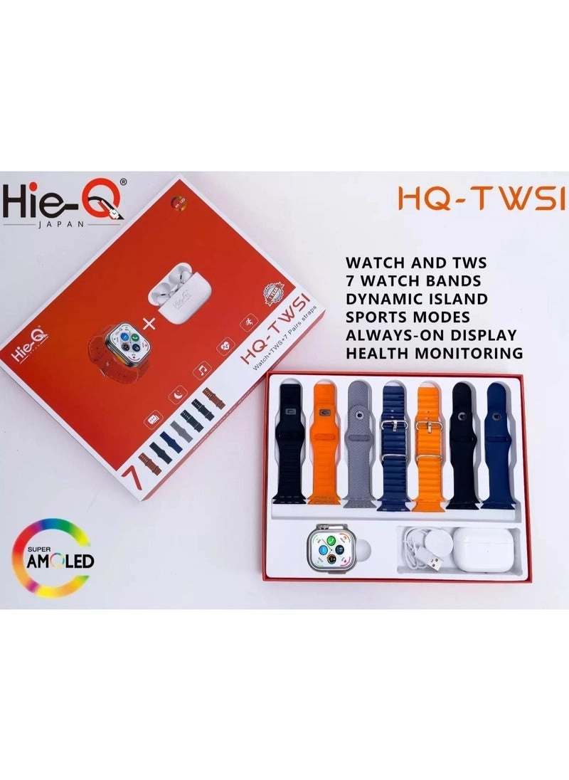 Smart Watch - Touchscreen Waterproof + Wireless Earbuds - True Wireless