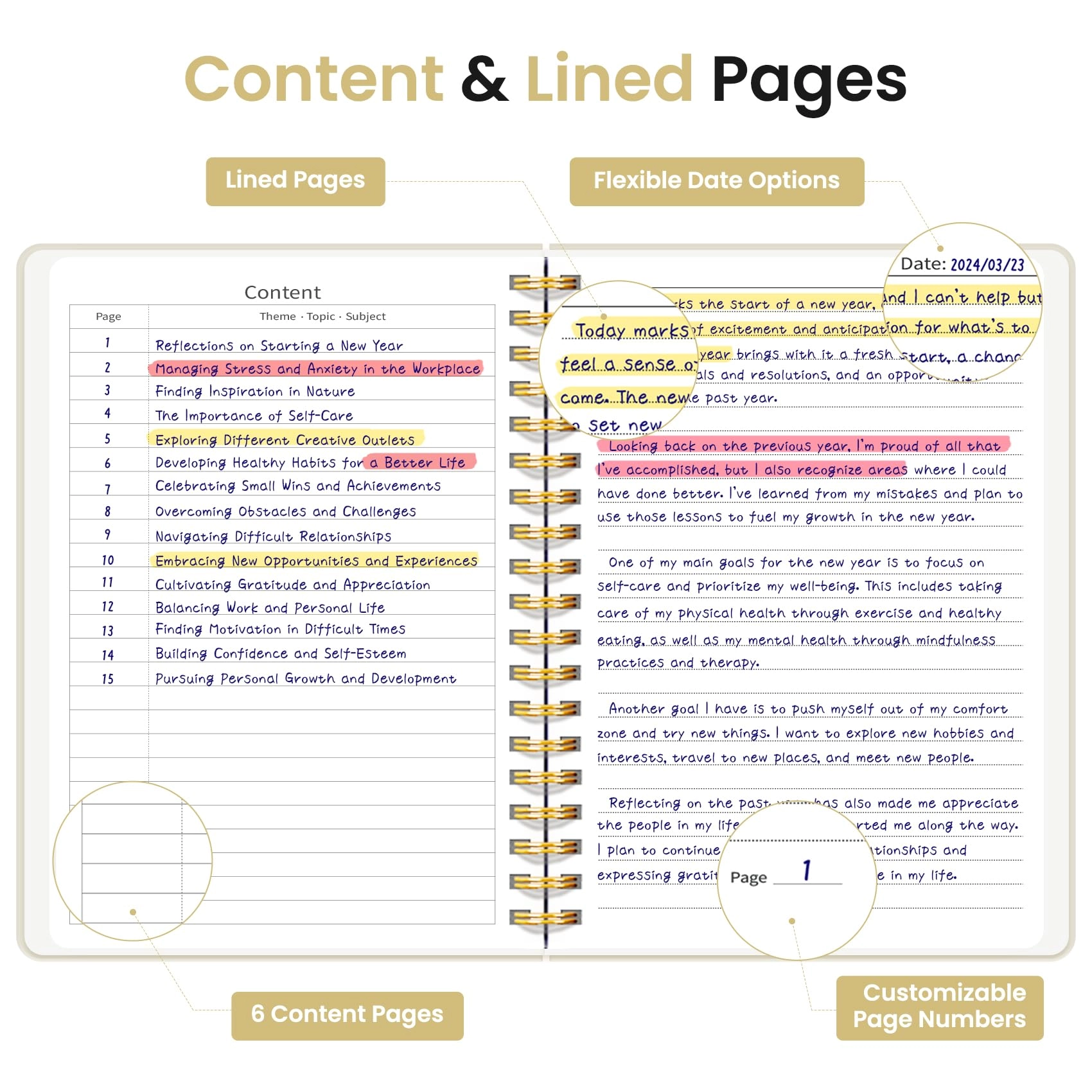 Spiral Notebook B5 Spiral - Lined 300 Pages