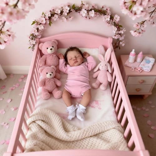 Reborn Baby Doll - 19 Inch Soft Cloth Body Sleeping Ages 3+