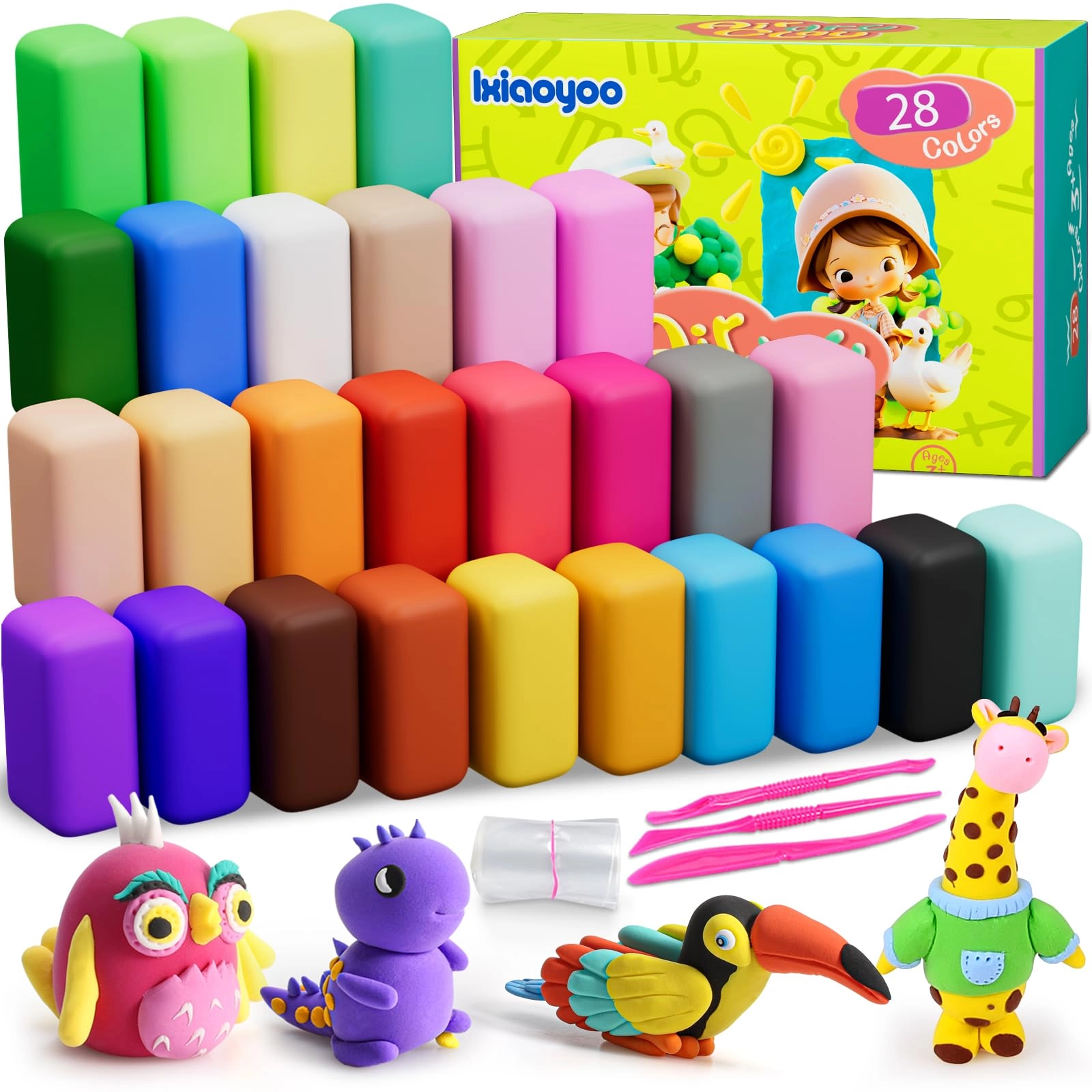 Ixiaoyoo Air Dry Clay - 10g 28pcs.