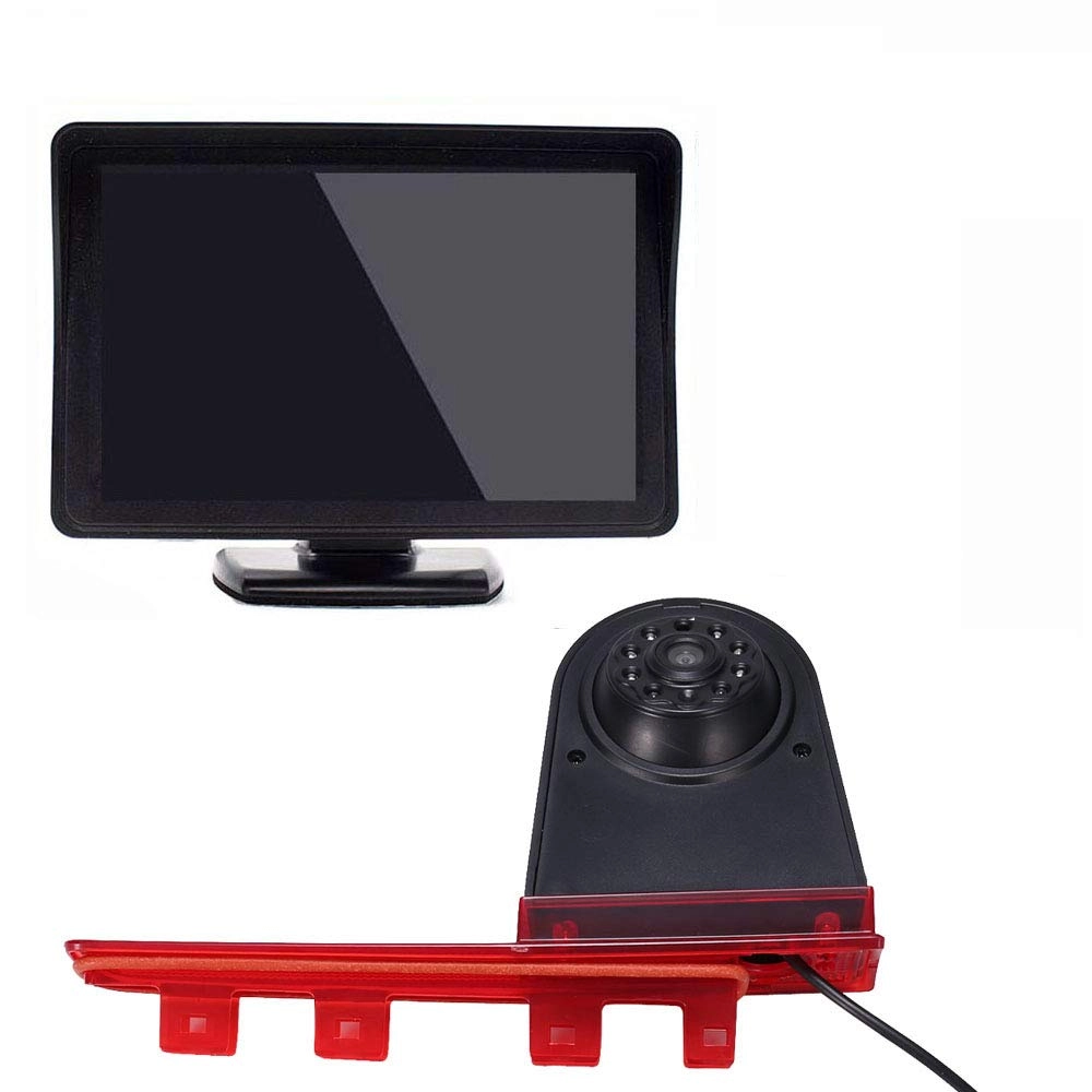 Third Roof Brake Light Reversing Camera - Night vision 628 x 586 pixels + TFT LCD Monitor - 7 Inches