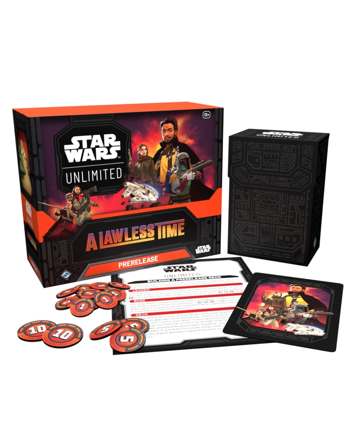 Asmodee Star Wars: Unlimited: A Lawless Time Prerelease Box - 6 Booster Packs Jabba the Hutt & Leia Organa Promo Cards
